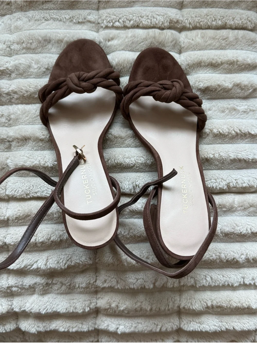 Tuckernuck with Studio McGee Brown Braided Strap block heeled Women's Sandals